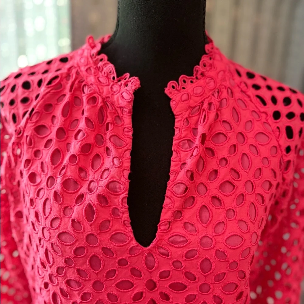 J. Crew Rebecca Pink Eyelet Dress